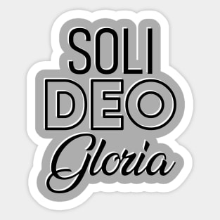 Soli Deo Gloria black text Sticker